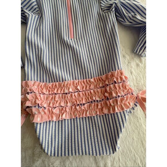 Ruffle Butts Striped Bathing Suit Size 12-18 Months - Picture 5 of 6